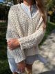 Sweter oversize pleciony z wełną i alpaką