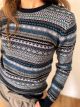 Sweter wełniany skandynawski wzór